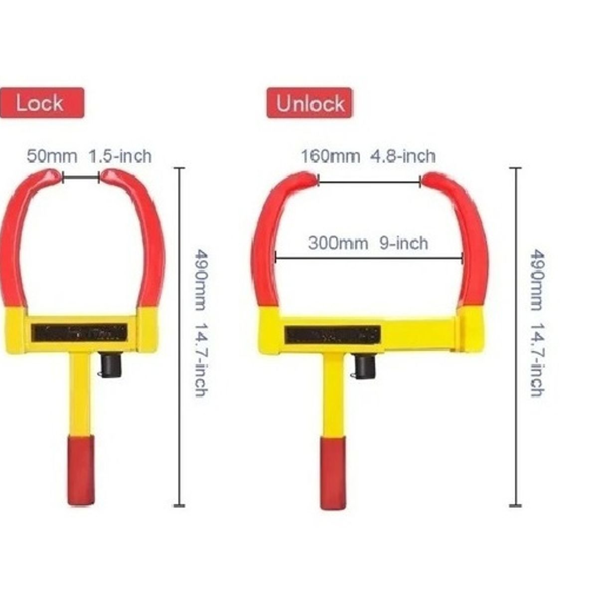 GENERICO - Traba Ruedas Auto Profesional Pitbull