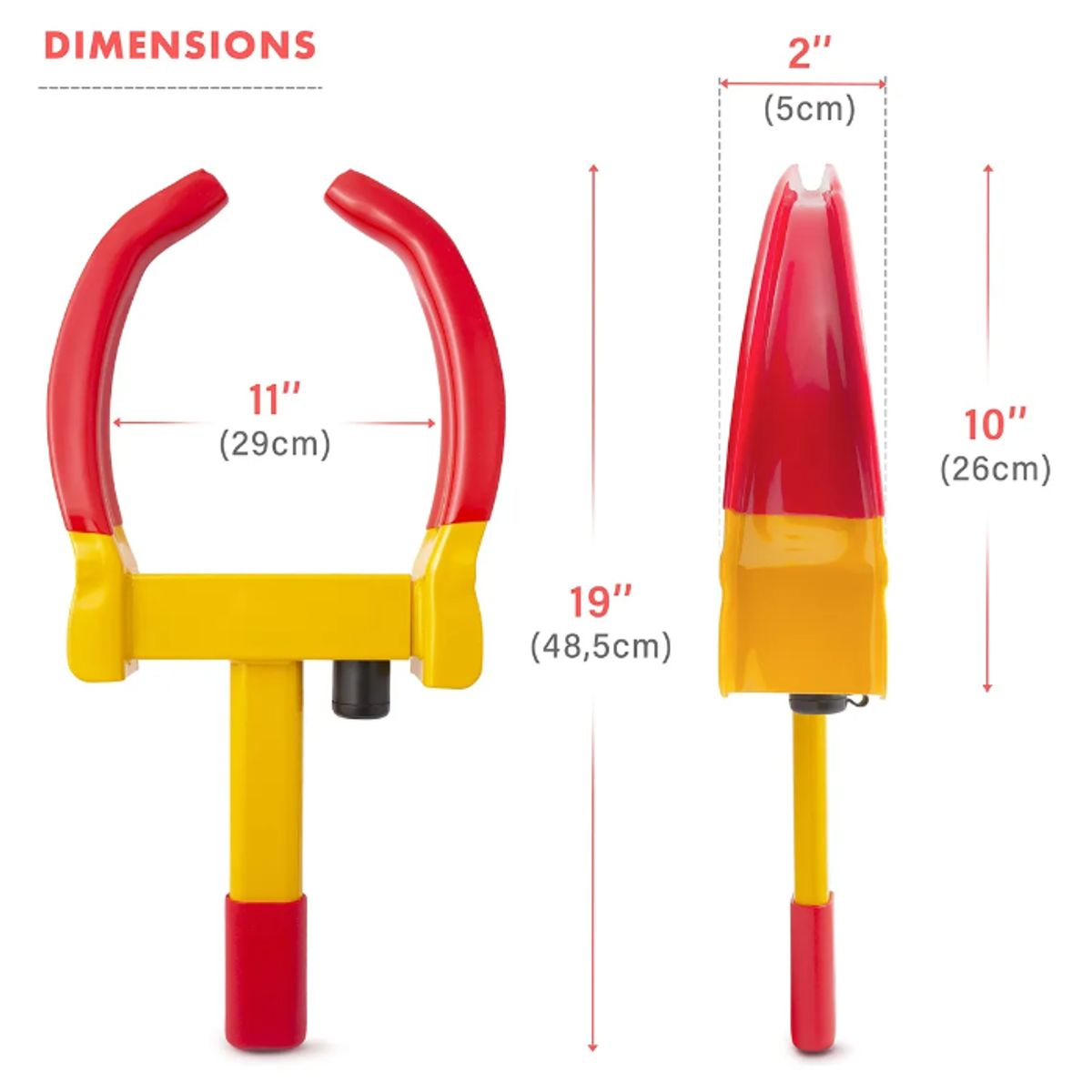 GENERICO - Bloqueo De Ruedas Ajustable Para Cochesmotos 175-30cm