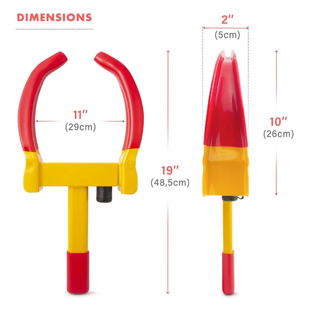 GENERICO - Bloqueo De Ruedas Ajustable Para Cochesmotos 175-30cm
