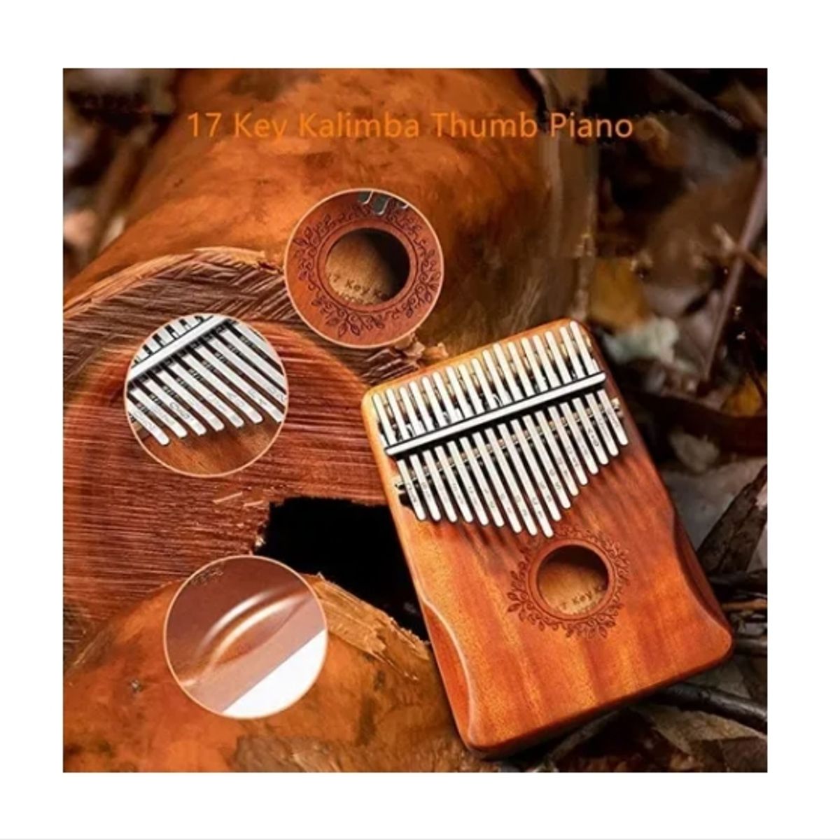 ESHOPANGIE - Kalimba Instrumento Musical De 17 Tono De Madera