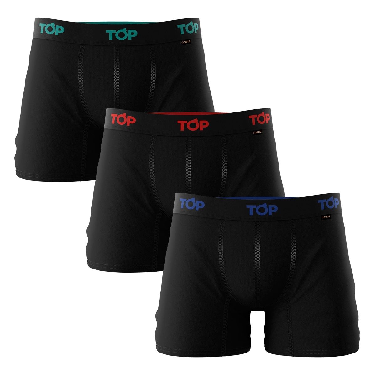 TOP - Bóxer Medio Algodón Cobre Pack 3 C1 Top