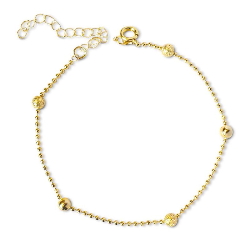 ANDREA COGGIOLA JOYAS - Pulsera bolitas Enchapada Oro 18K