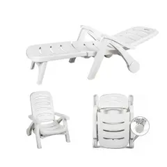 GENERICO - Reposera plastica blanca Bighouse Mimbral