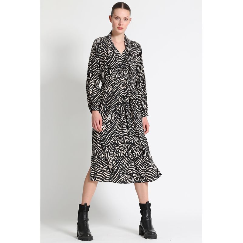 LIOLA - Vestido Camisero Negro Liola