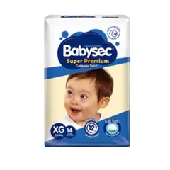 BABYSEC - Pañales Desechables Super Premium Talla Xg / 14 Un