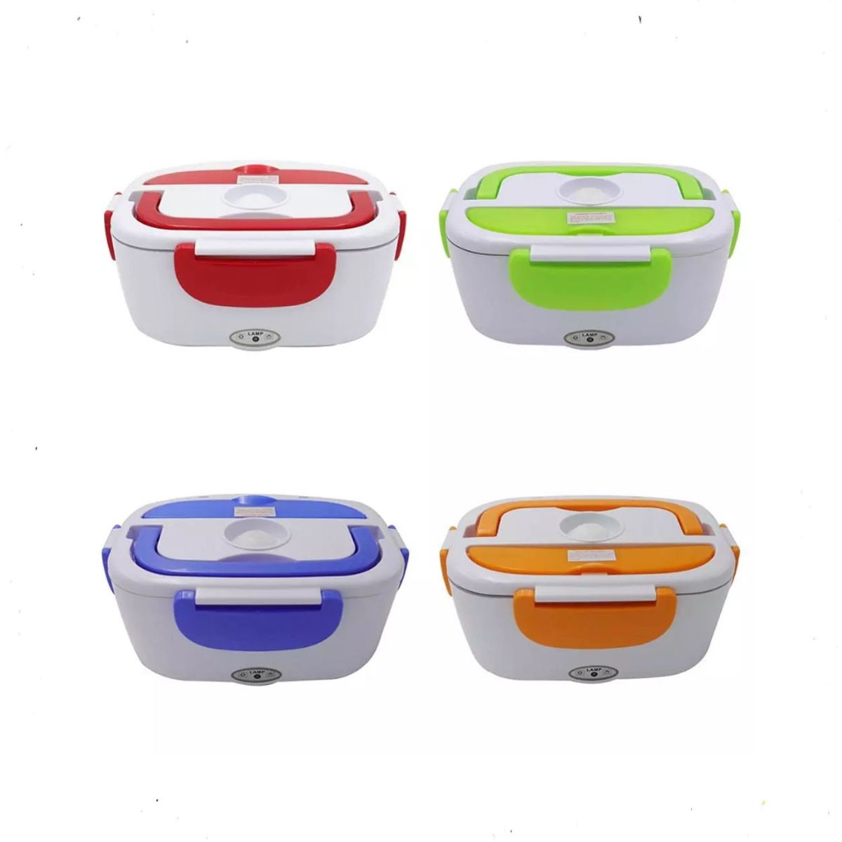 GENERICO - Lonchera Eléctrica Portátil compartimientos naranjo