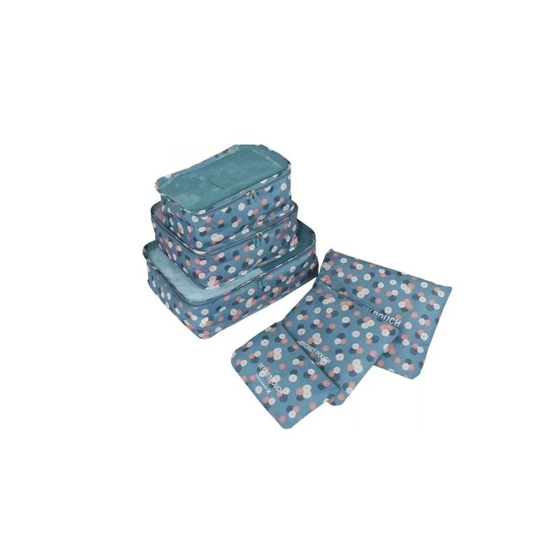 GENERICO - Organizador Set 6 Bolsa De Almacenamiento Equipaje Maleta Celeste