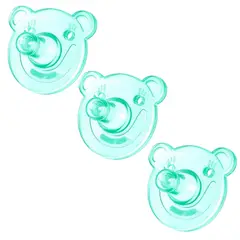 GENERICO - Pack 3 Chupetes De Silicona Osito Alternativos Avent Verde