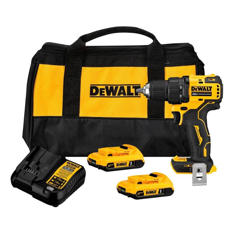 DEWALT - Taladro Atornillador Atomic 20v + 2 Bat Dewalt Dcd708d2-b2