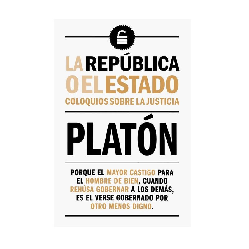 EDITORIAL BIBLOK - Libro La República o el Estado - Biblok