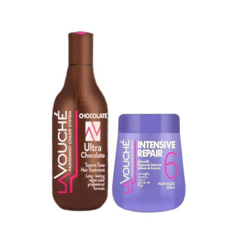 GENERICO - KIT MATIZADOR ULTRA CHOCOLATE  MAS MASCARA REPARACION INTENSA LAVOUCHE
