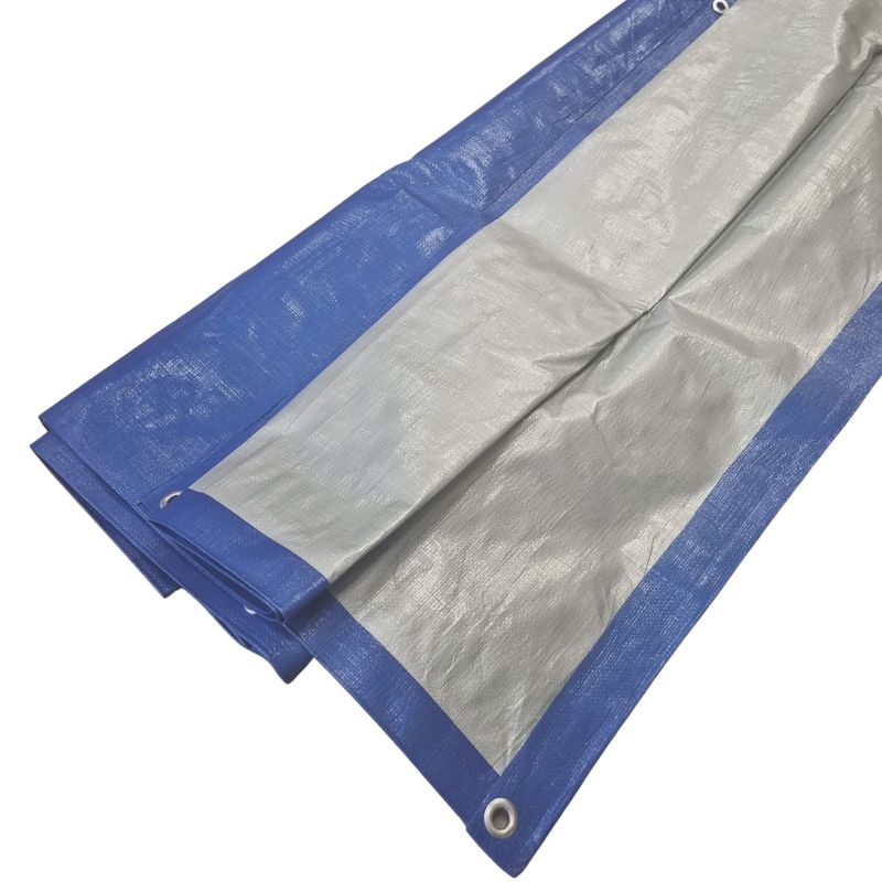 SOMBRATEC - Lona piso carpa azul-plata.  6x6 metros
