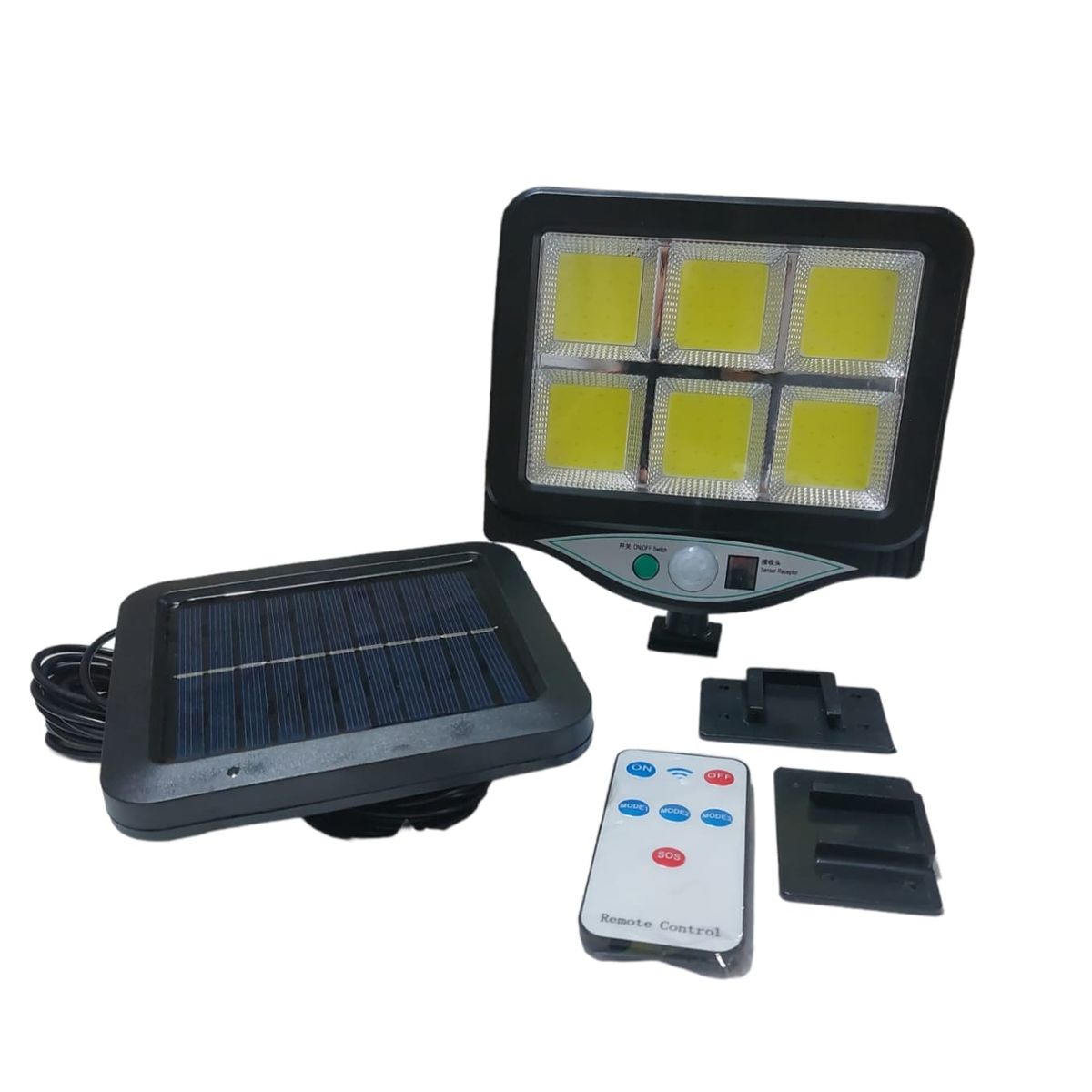 GENERICO - Foco Solar 100 Led Con Sensor Movimiento Y Panel Solar 0148