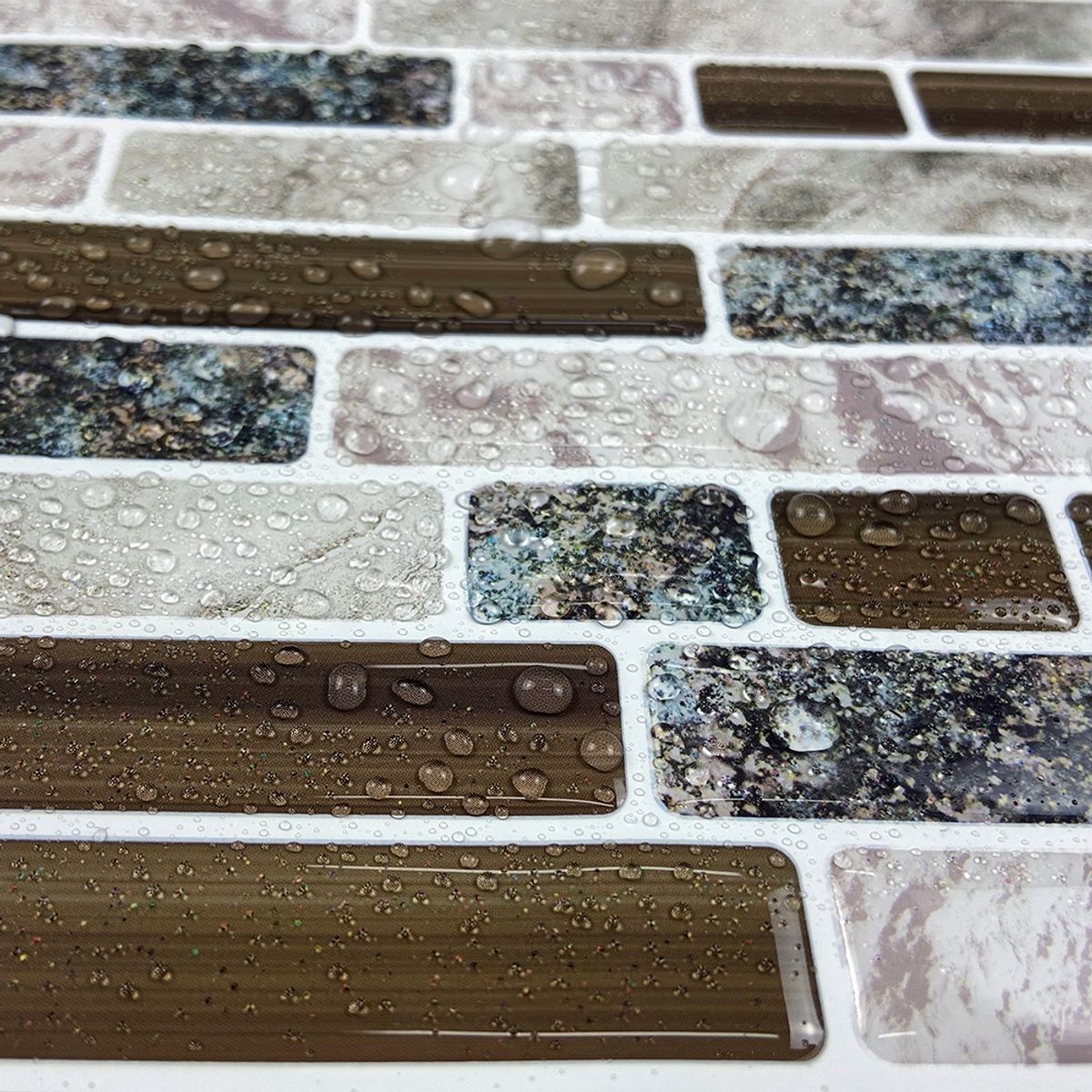 DEKOFIX - Mosaiko Autoadhesivo Mármol Marrón 1,2 mm