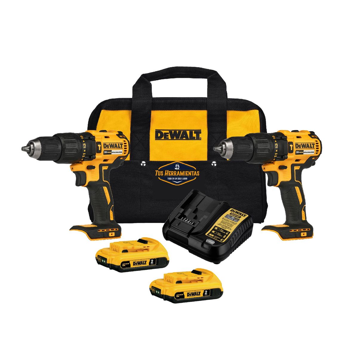 DEWALT - Kit 2 Taladros Percutor Brushless 20v Dewalt Dcd778d2