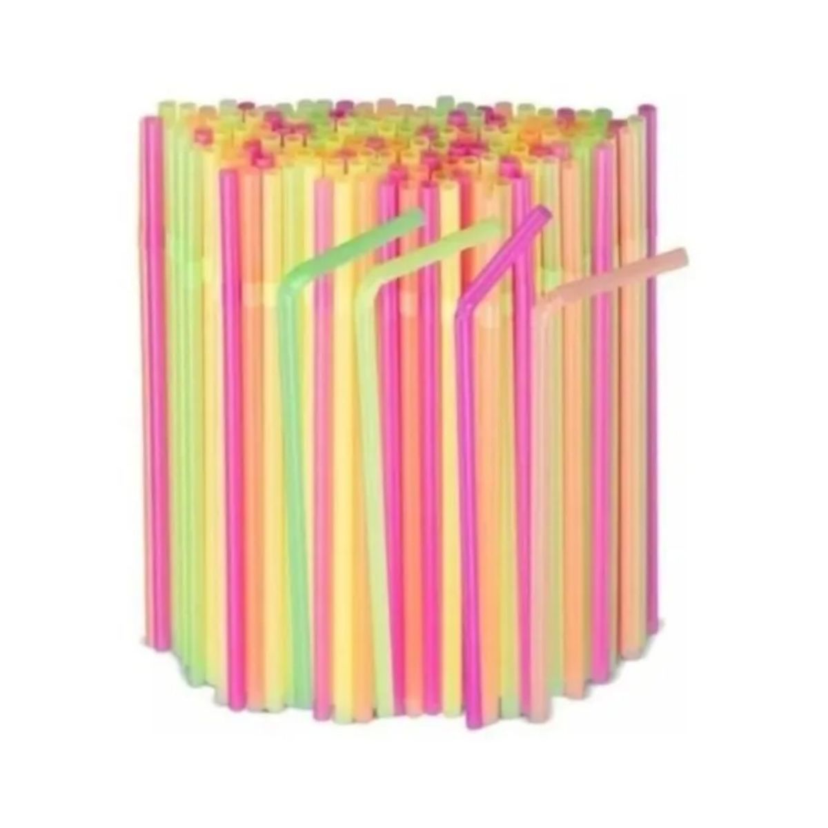 GENERICO - 100 Bombillas Surtidas Sorbetes, Pajillas Tik-tok