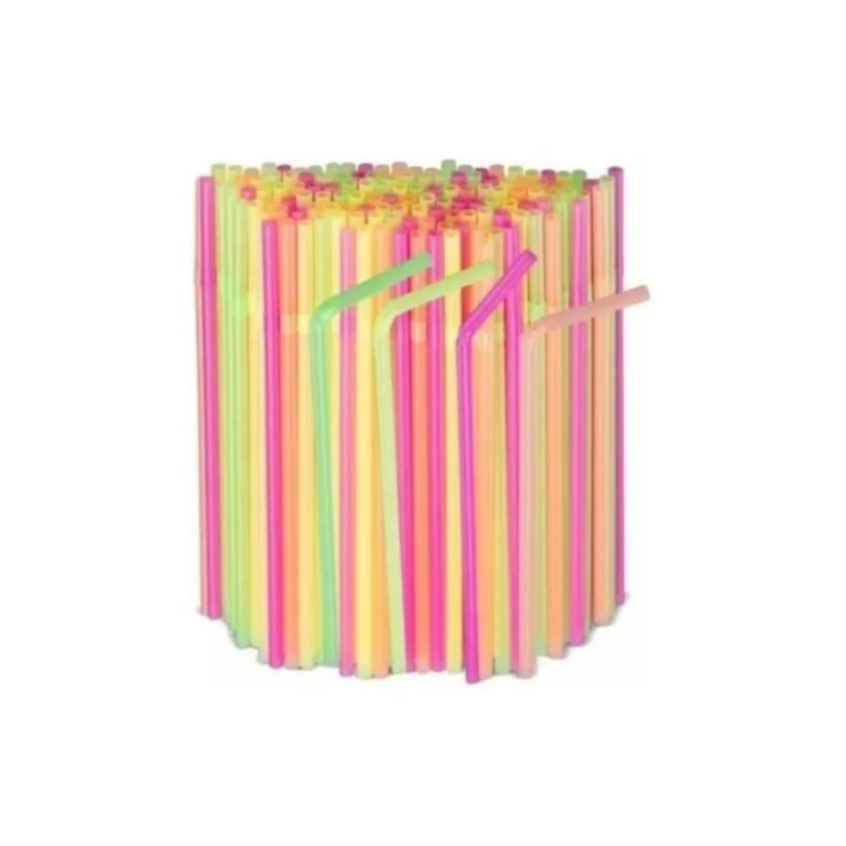 GENERICO - 100 Bombillas Surtidas Sorbetes, Pajillas Tik-tok