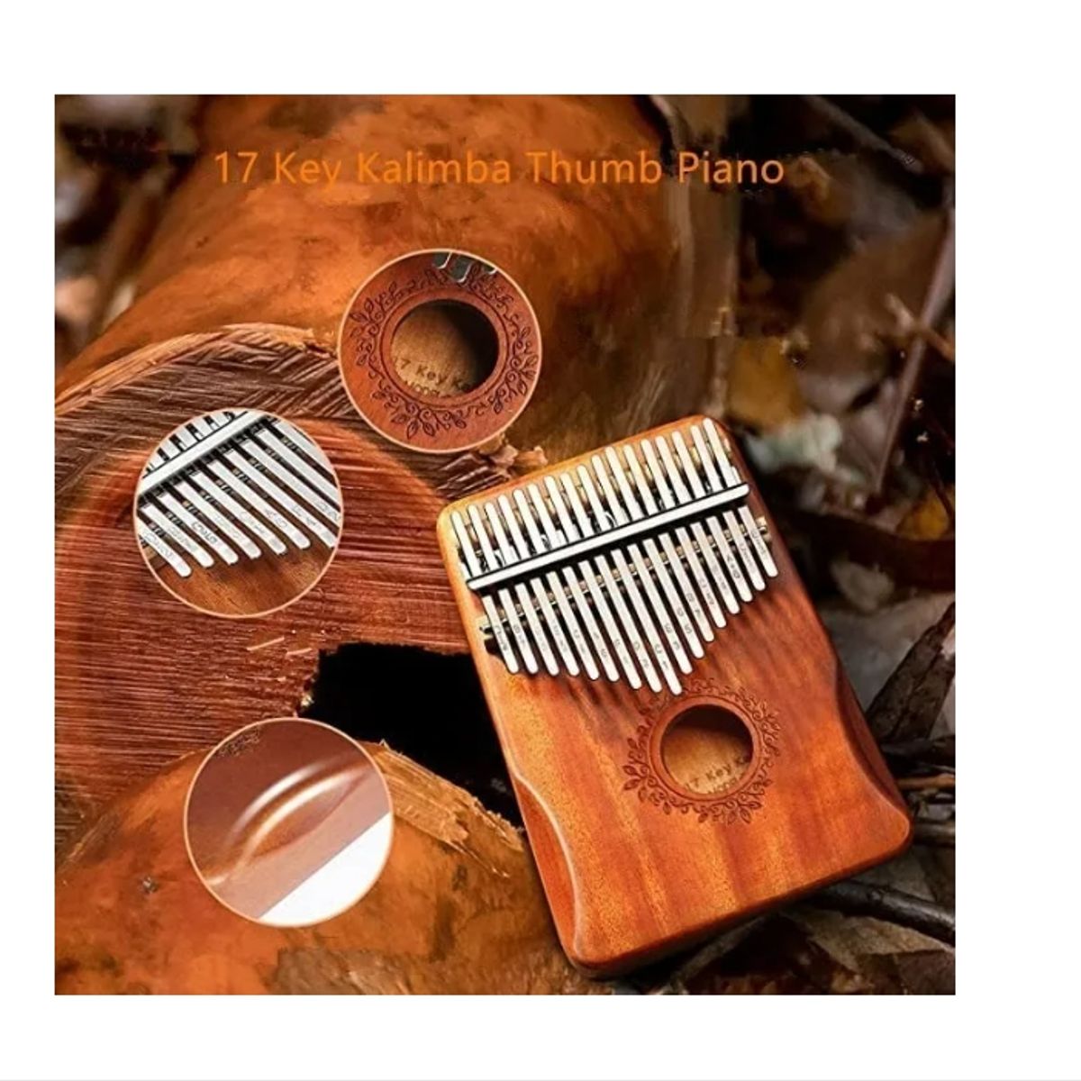OFERTABKN - Kalimba Instrumento Musical De 17 Tono De Madera