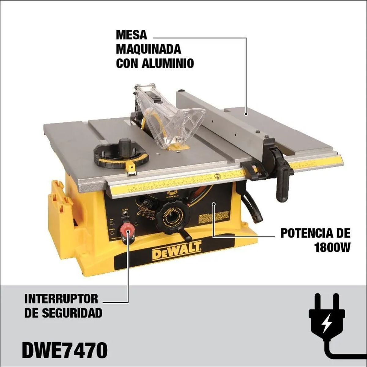 DEWALT - Sierra De Banco Dewalt 1800w Modelo Dwe7470-b2c