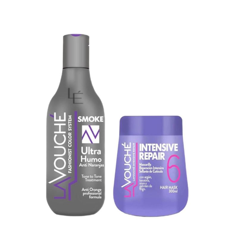 GENERICO - KIT MATIZADOR ULTRA HUMO MAS MASCARA REPARACION INTENSA LAVOUCHE