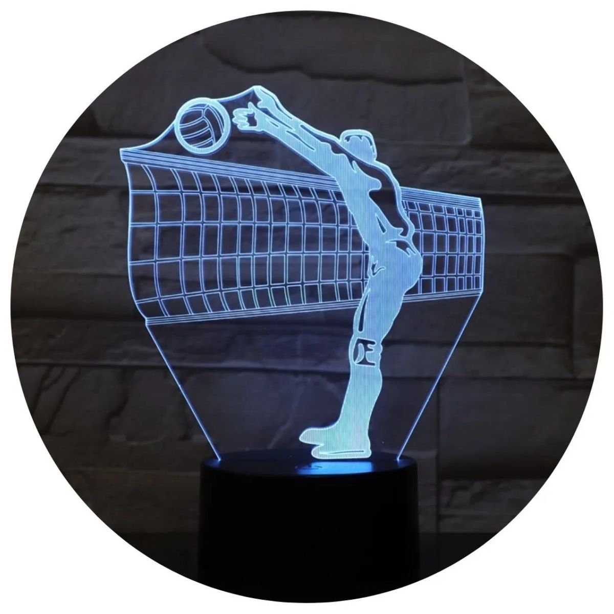 3DILUTION - Lámpara Voleibol Masculino Base Negra con App