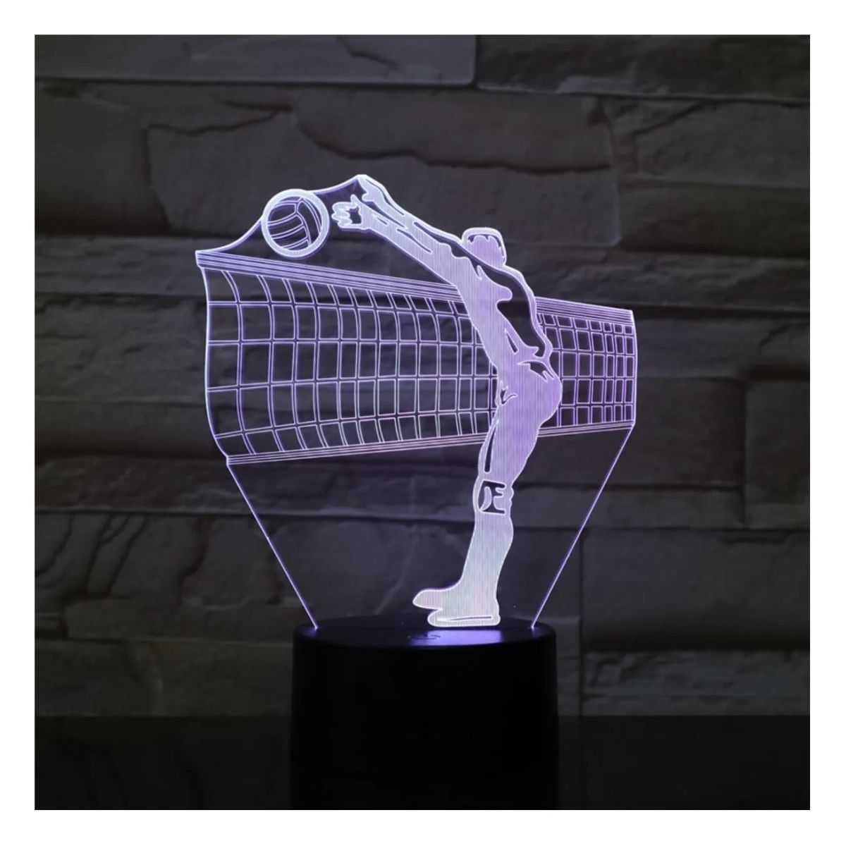 3DILUTION - Lámpara Voleibol Masculino Base Negra con App