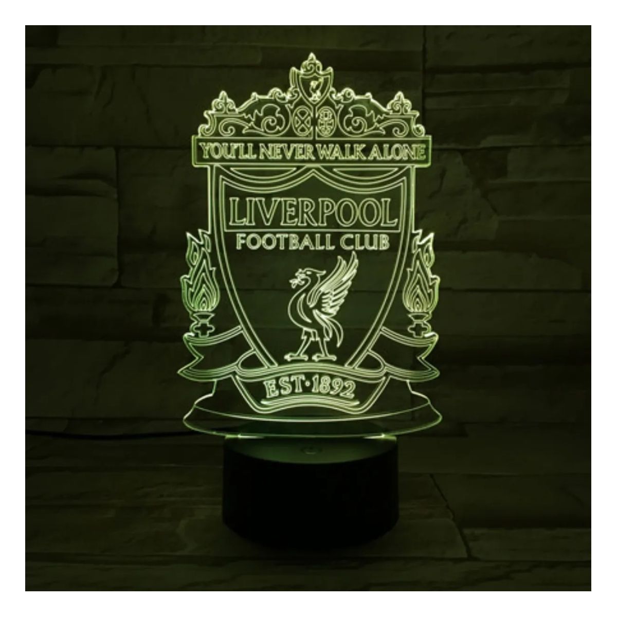 3DILUTION - Lámpara Liverpool Fc Base Negra con Aplicación