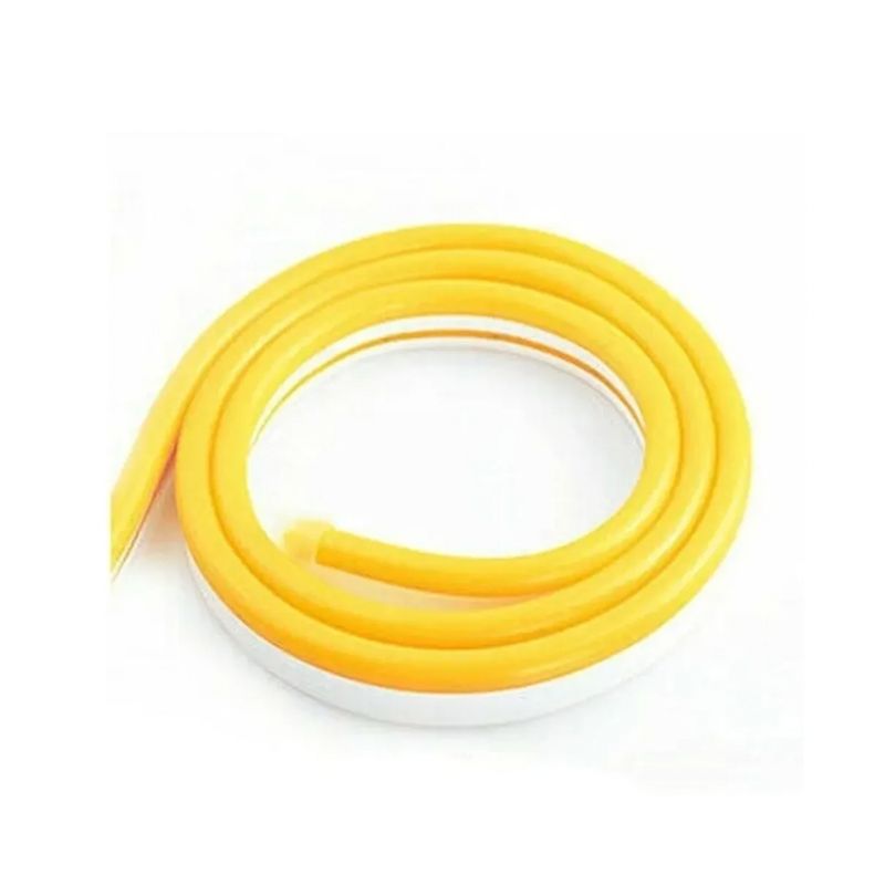 GENERICO - Cinta Led Neón Flexible 5 Metros 12 Volt AMARILLO 14w Cortable
