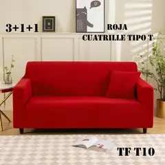 GENERICO - Fundas Sillon Sofa Texturizada Y Elasticadas 3 Cuerpos