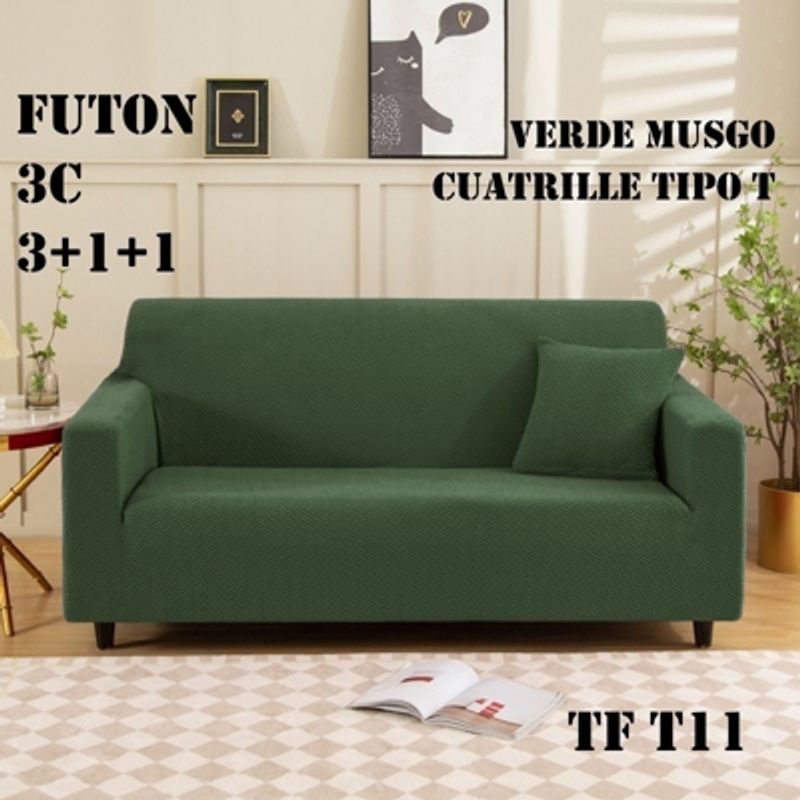 GENERICO - Fundas Sillon Sofa Texturizada Y Elasticadas 3 Cuerpos