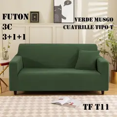GENERICO - Fundas Sillon Sofa Texturizada Y Elasticadas 3 Cuerpos