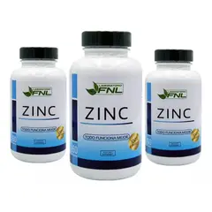 FNL - Zinc 3 Frascos 180 Capsulas 3x60 Caps