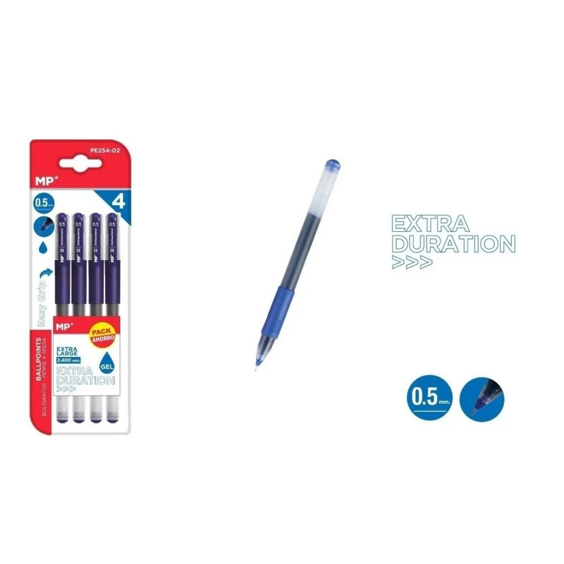 GENERICO - Pack 4 Unidades Lápiz Gel Punta Colores mix 1,0 Mm