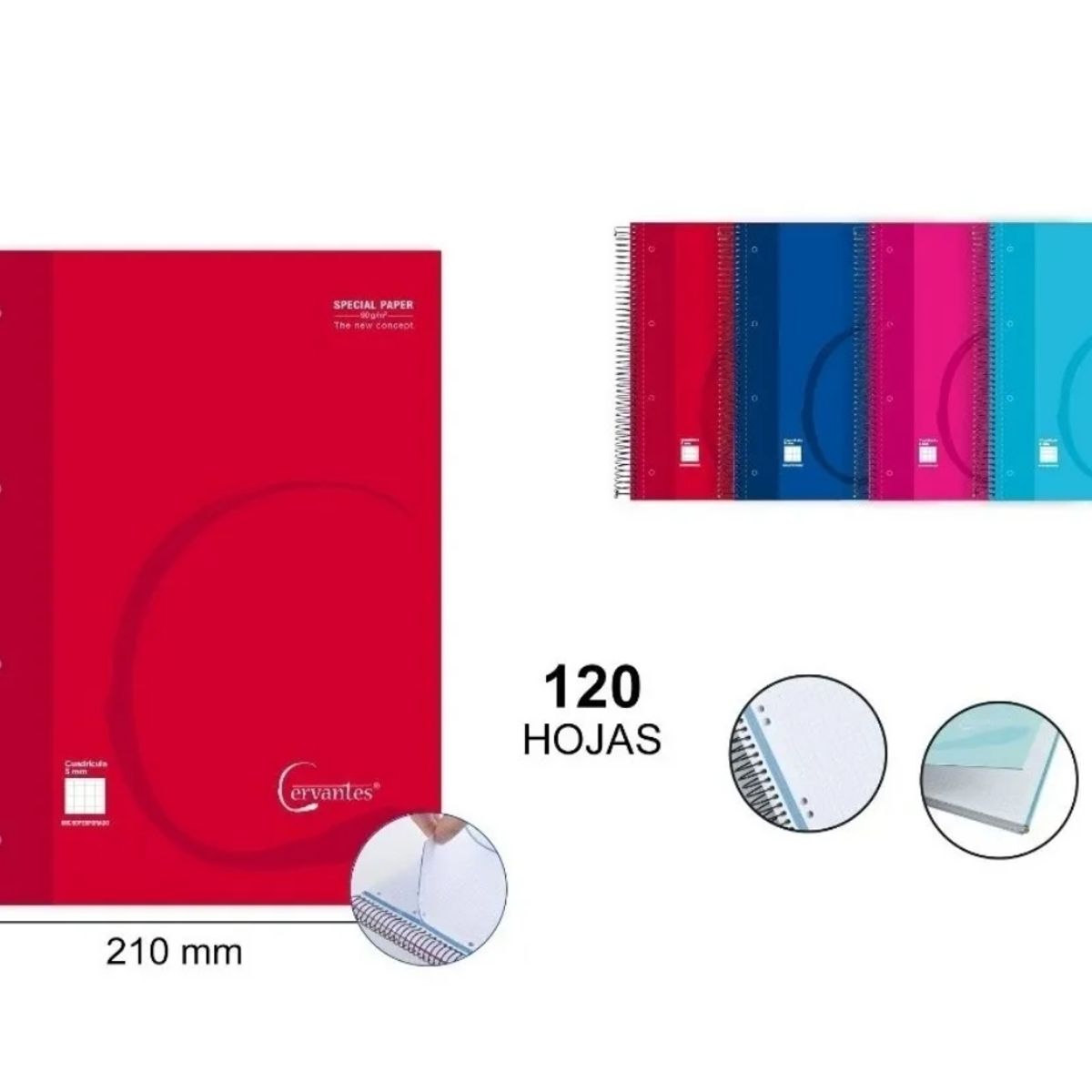 GENERICO - Cuaderno Personalizado A4 120 Hojas, 21 X 29,7 Cm