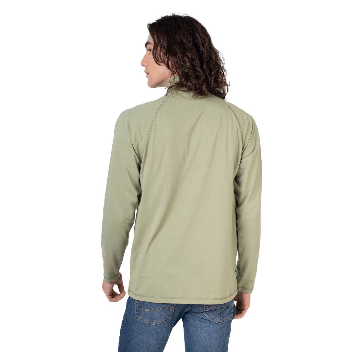 LENGA - Polera Hombre Manga Larga con Cierre SBS® Arrayán-