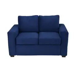 BILDUN - Sofá Felpa 2 Cuerpos Azul Marino