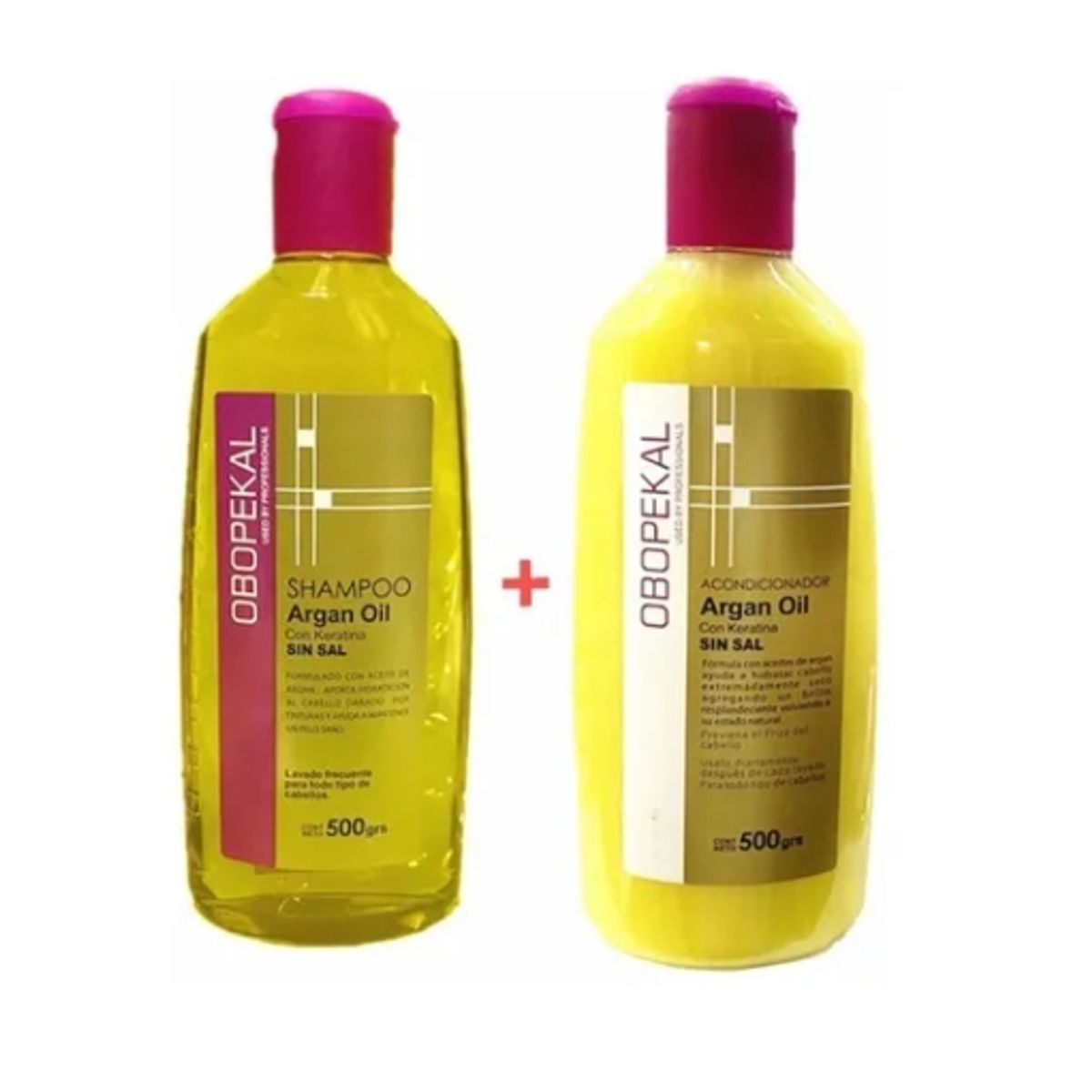 GENERICO - Shampoo  Acondicionador Argan Con Keratina Obopekal 500gr.-