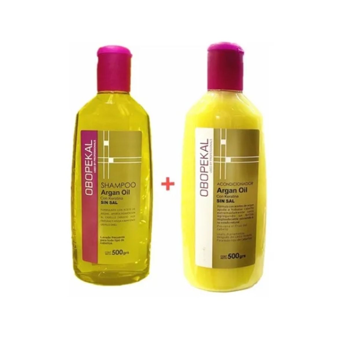 GENERICO - Shampoo  Acondicionador Argan Con Keratina Obopekal 500gr.-