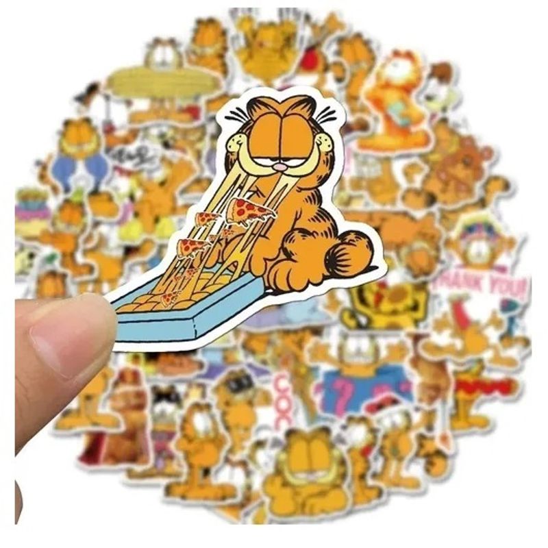 GARSIL - 50 Stickers Garfield - Etiquetas Autoadhesivas