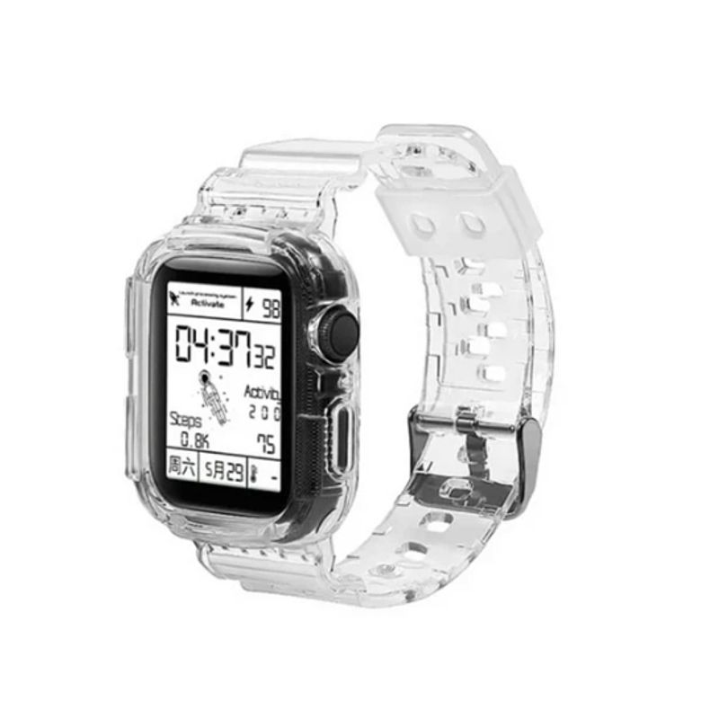 GENERICO - Correa transparente silicona para Apple Watch 42-44mm