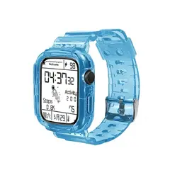 GENERICO - Correa azul transparente silicona para Apple Watch 42-44mm