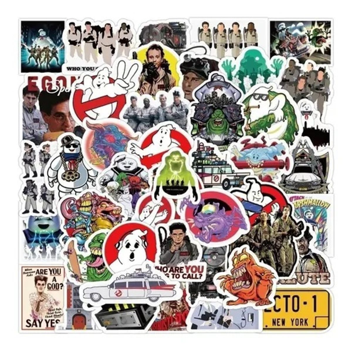 GARSIL - 50 Stickers Ghostbusters - Etiquetas Autoadhesivas