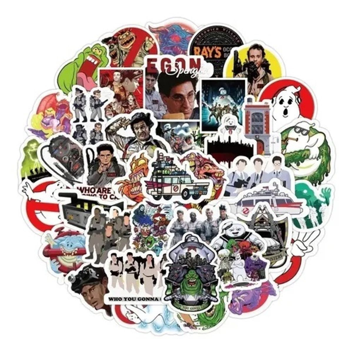GARSIL - 50 Stickers Ghostbusters - Etiquetas Autoadhesivas