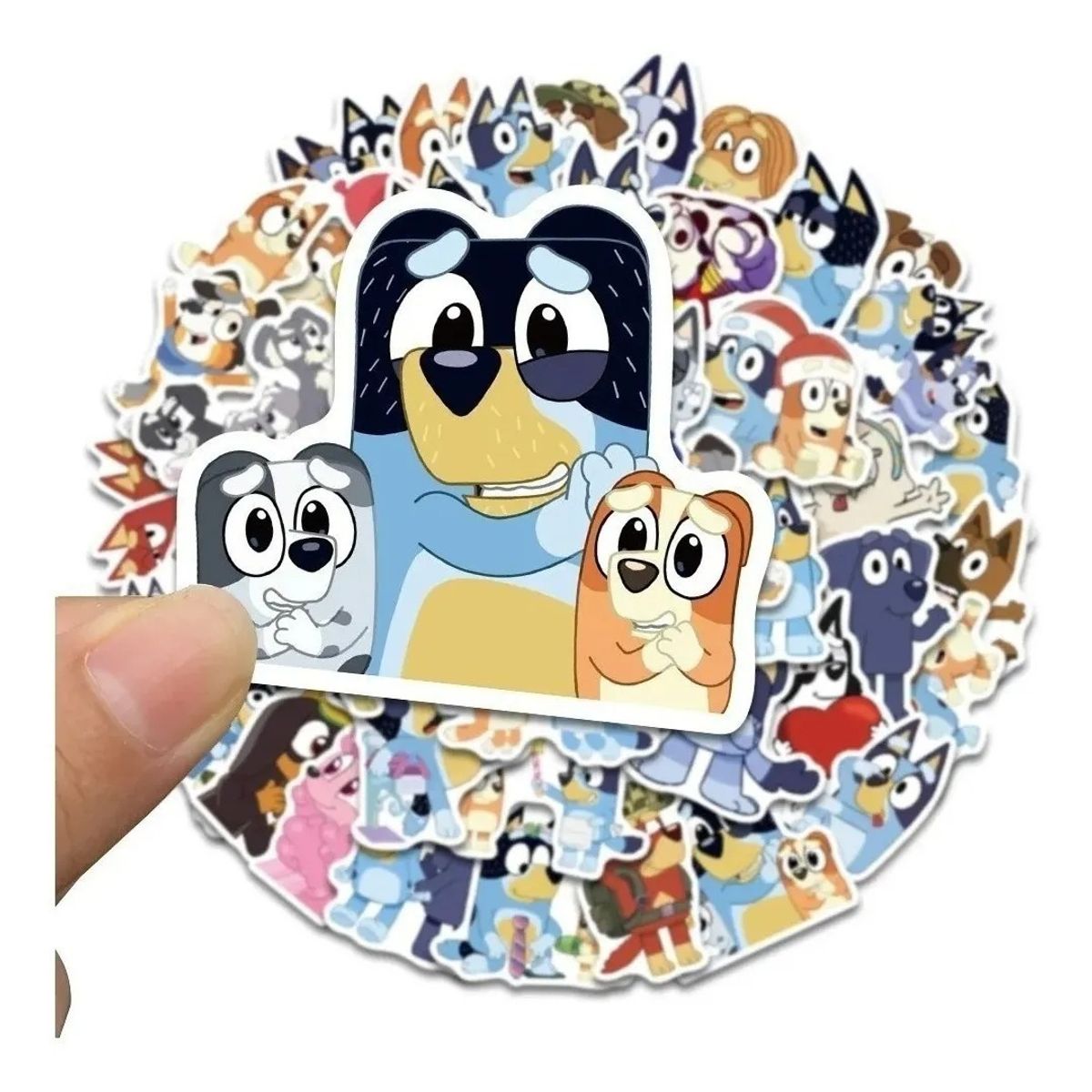 GARSIL - 50 Stickers Bluey - Etiquetas Autoadhesivas