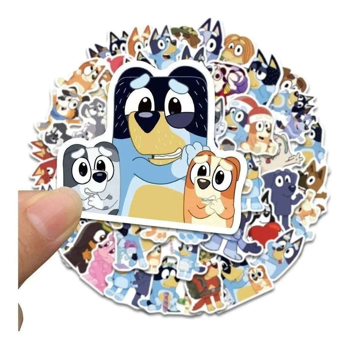 GARSIL - 50 Stickers Bluey - Etiquetas Autoadhesivas