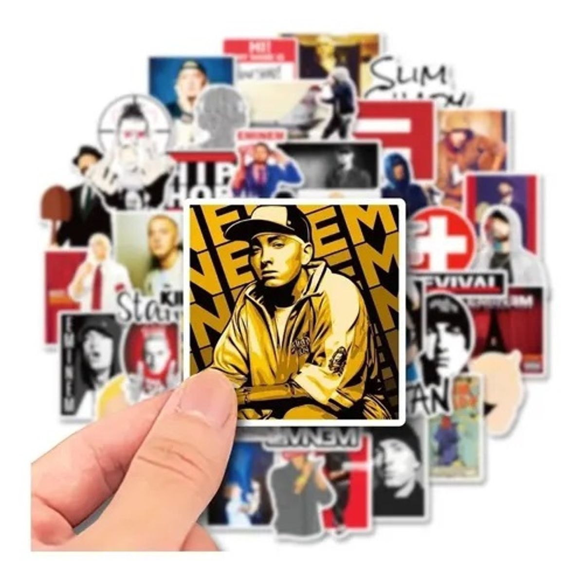 GARSIL - 50 Stickers Eminem - Etiquetas Autoadhesivas
