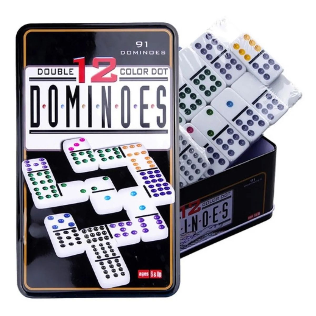 GENERICO - Juego De Domino 91 Piezas Doble 12 Dominoes Juego De Mesa.