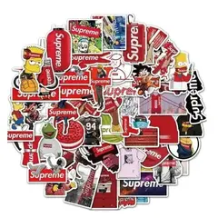 GARSIL - 50 Stickers Supreme - Etiquetas Autoadhesivas