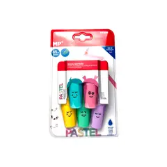 GENERICO - Set 5 Mini Destacadores Fluorescente Diseños
