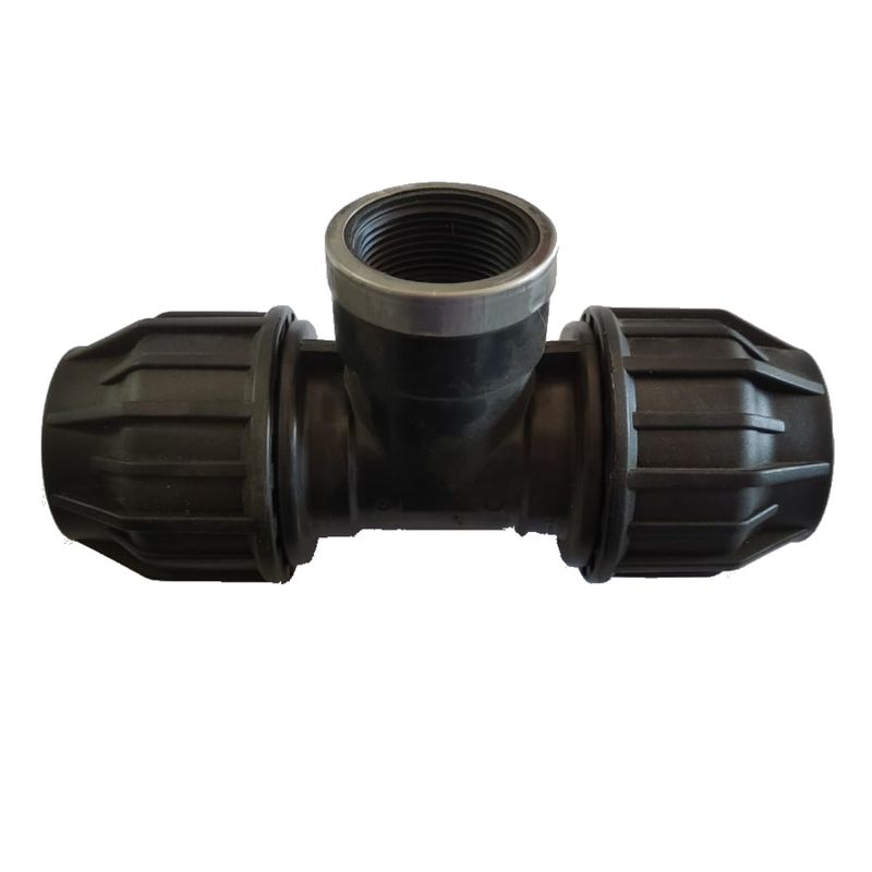 GENERICO - Tee HDPE HI 40mm x 1 1/4 Compresion Riego